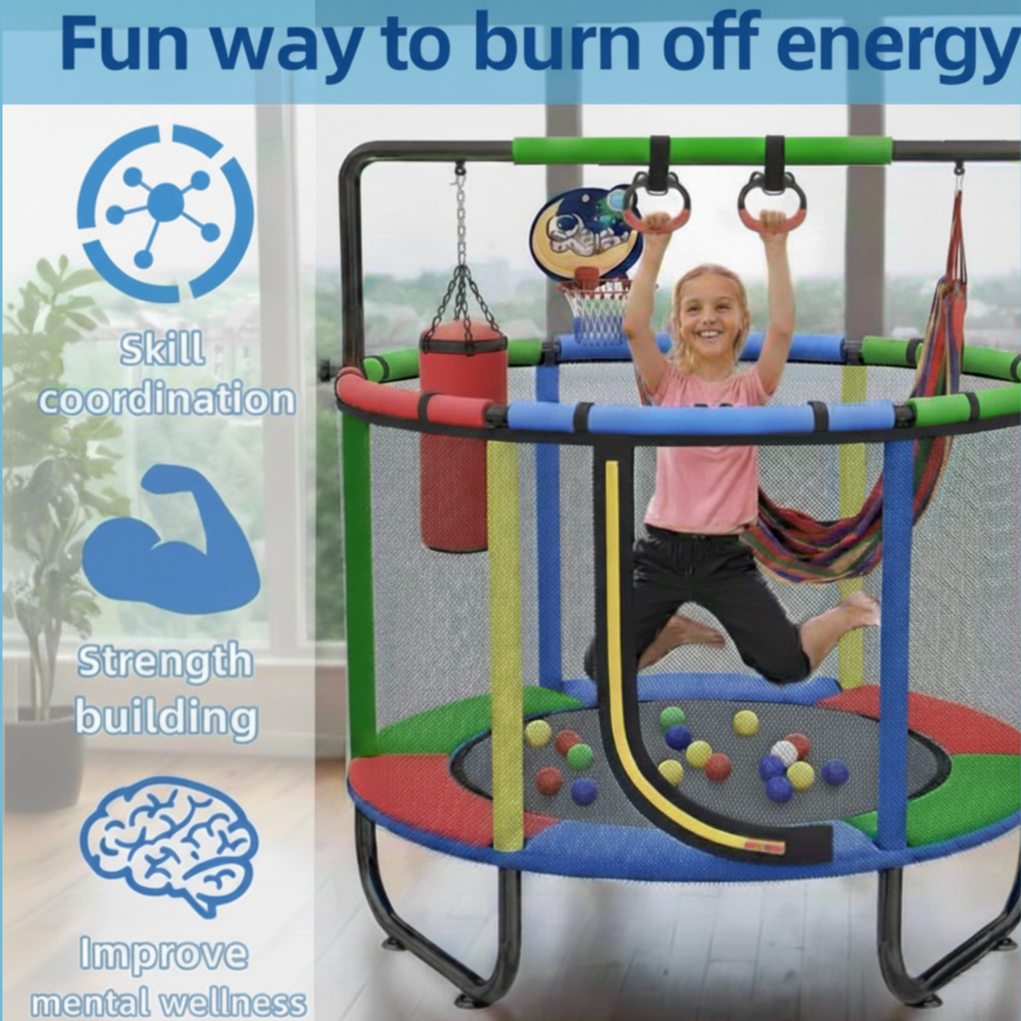 Lumye 8-in-1 Kids’ Trampoline