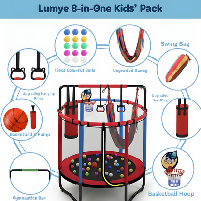 Lumye 8-in-1 Kids’ Trampoline